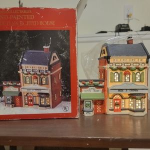 Dickens Collectibles Porcelain Painted LightedHouse